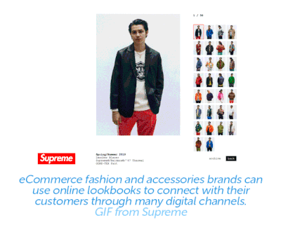 eCommerce fashion and accessories brands can use online lookbooks to connect with their customers through many digital channels.