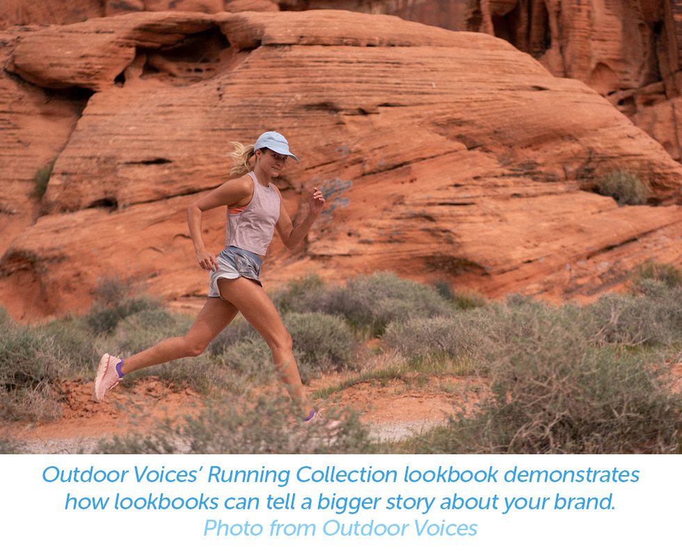 Outdoor Voices Running Collection lookbook demonstrates how lookbooks can tell a bigger story about your brand.