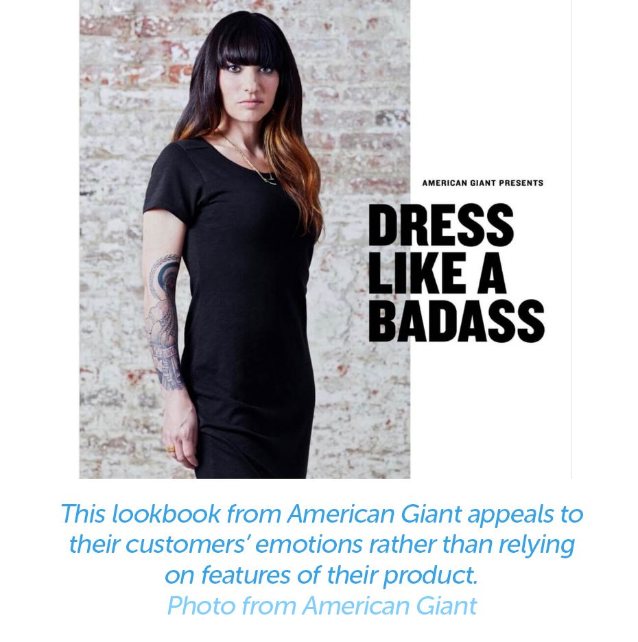 This lookbook from American Giant appeals to their customers' emotions rather than relying on features of their products.