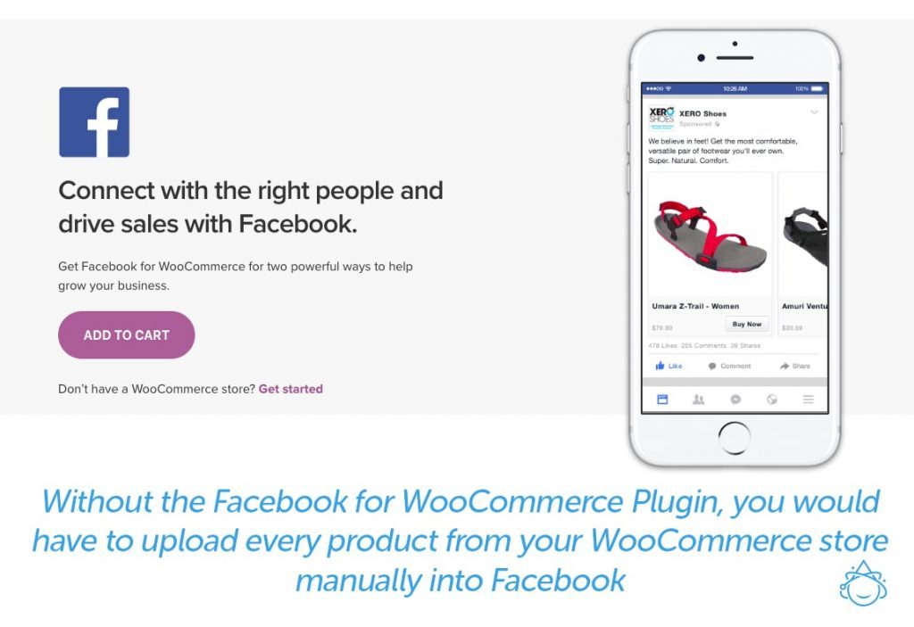 Without the Facebook for WooCommerce Plugin, you would have to upload every product from WooCommerce into Facebook manually, making business for Instagram harder.
