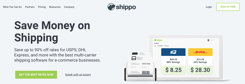Shippo gives you great visibility into the shipping process and provides discounts.